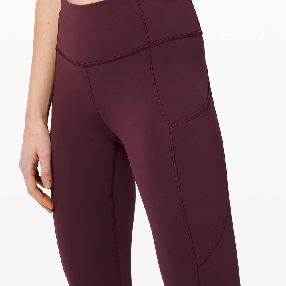 Lululemon burgundy cropped leggings